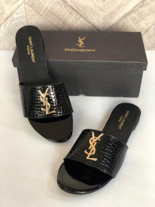 Luxe Croc Slides