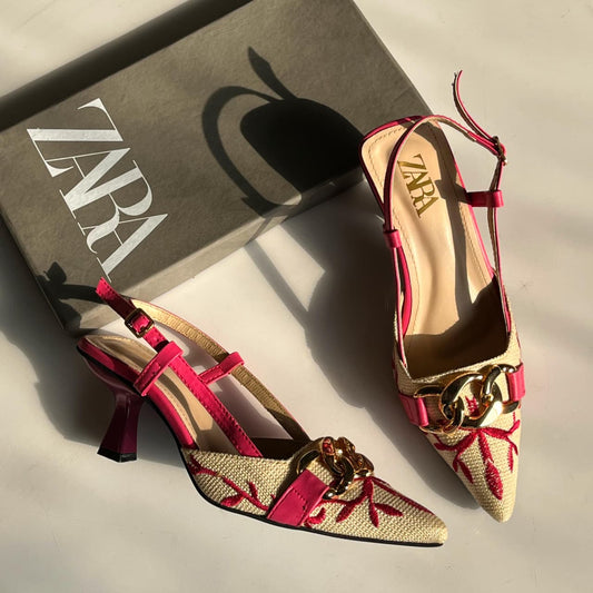Floral Detail Slingbacks