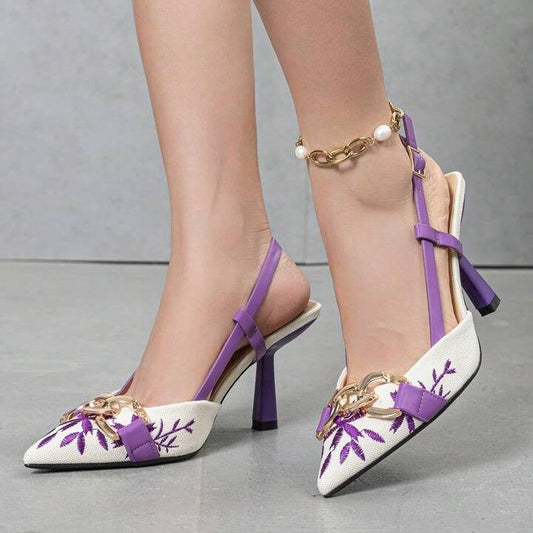 Floral Detail Slingbacks