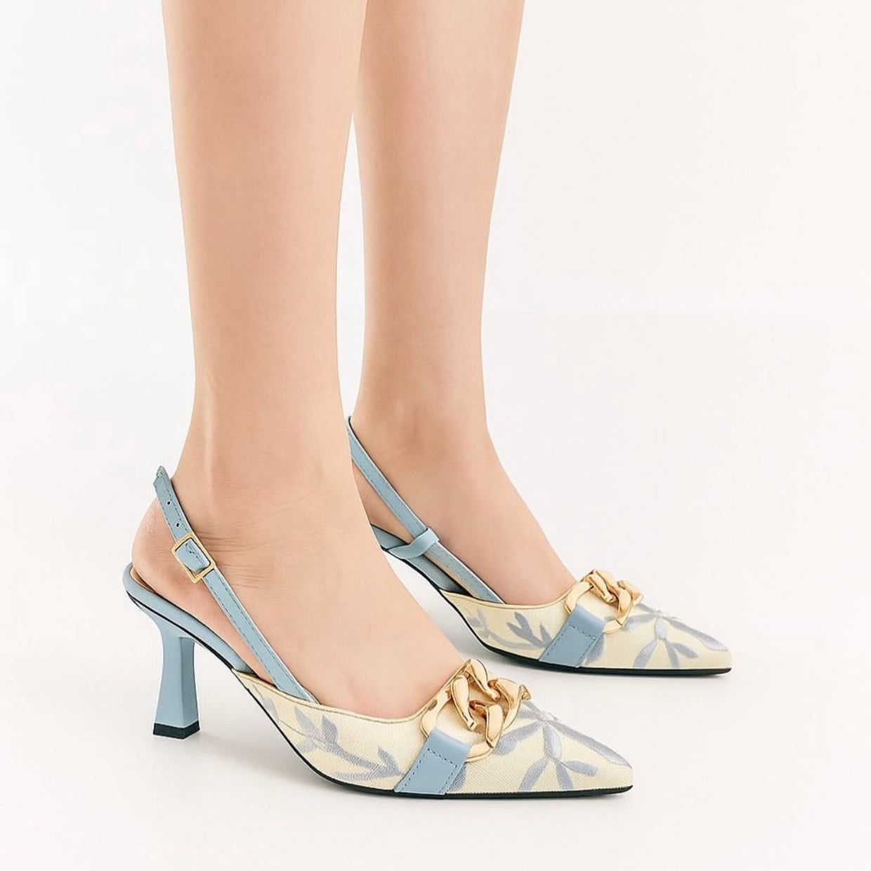 Floral Detail Slingbacks