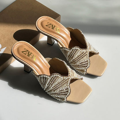 Shell Elegance Heels