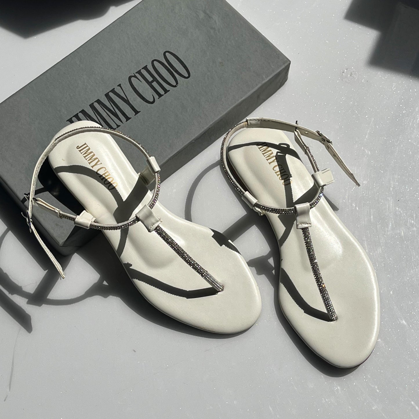 Luminous T-Strap Flats