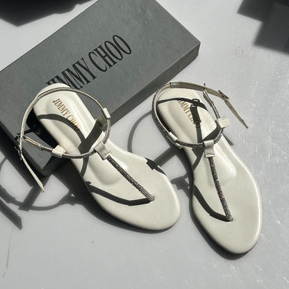 Luminous T-Strap Flats
