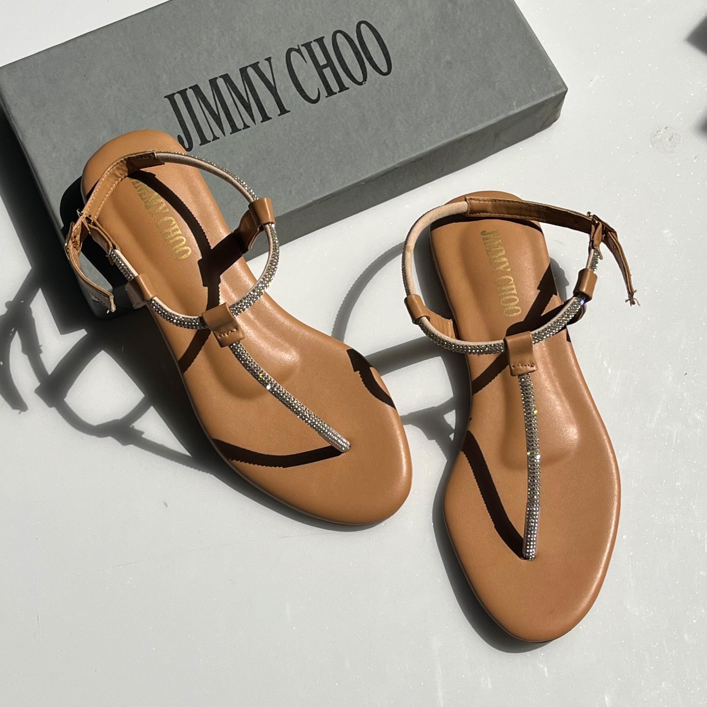Luminous T-Strap Flats