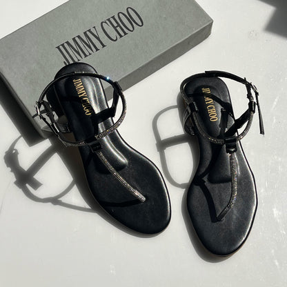 Luminous T-Strap Flats