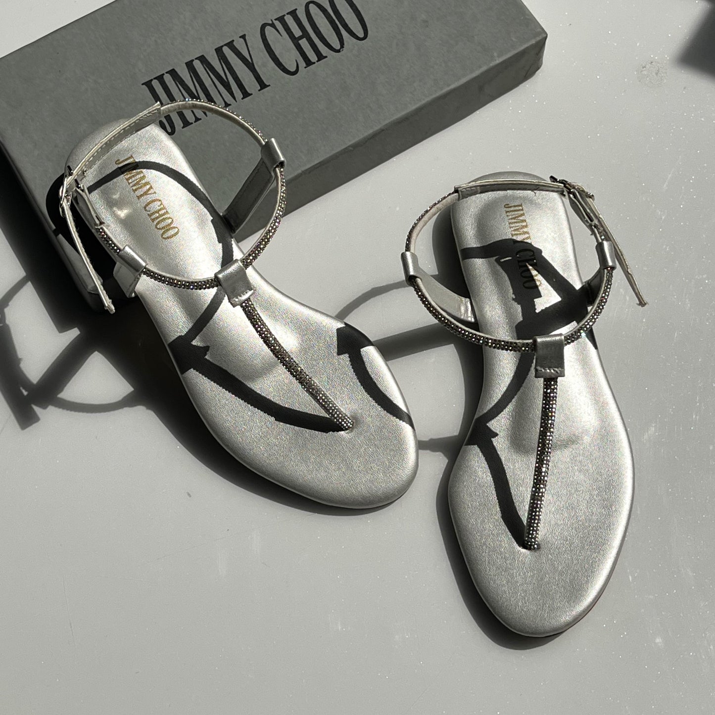 Luminous T-Strap Flats