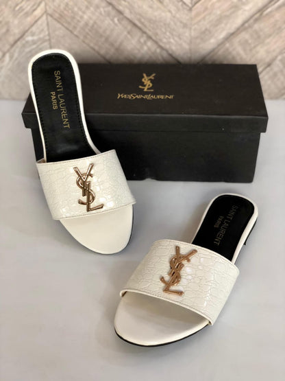 Luxe Croc Slides