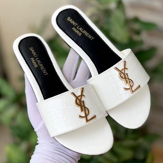 Luxe Croc Slides