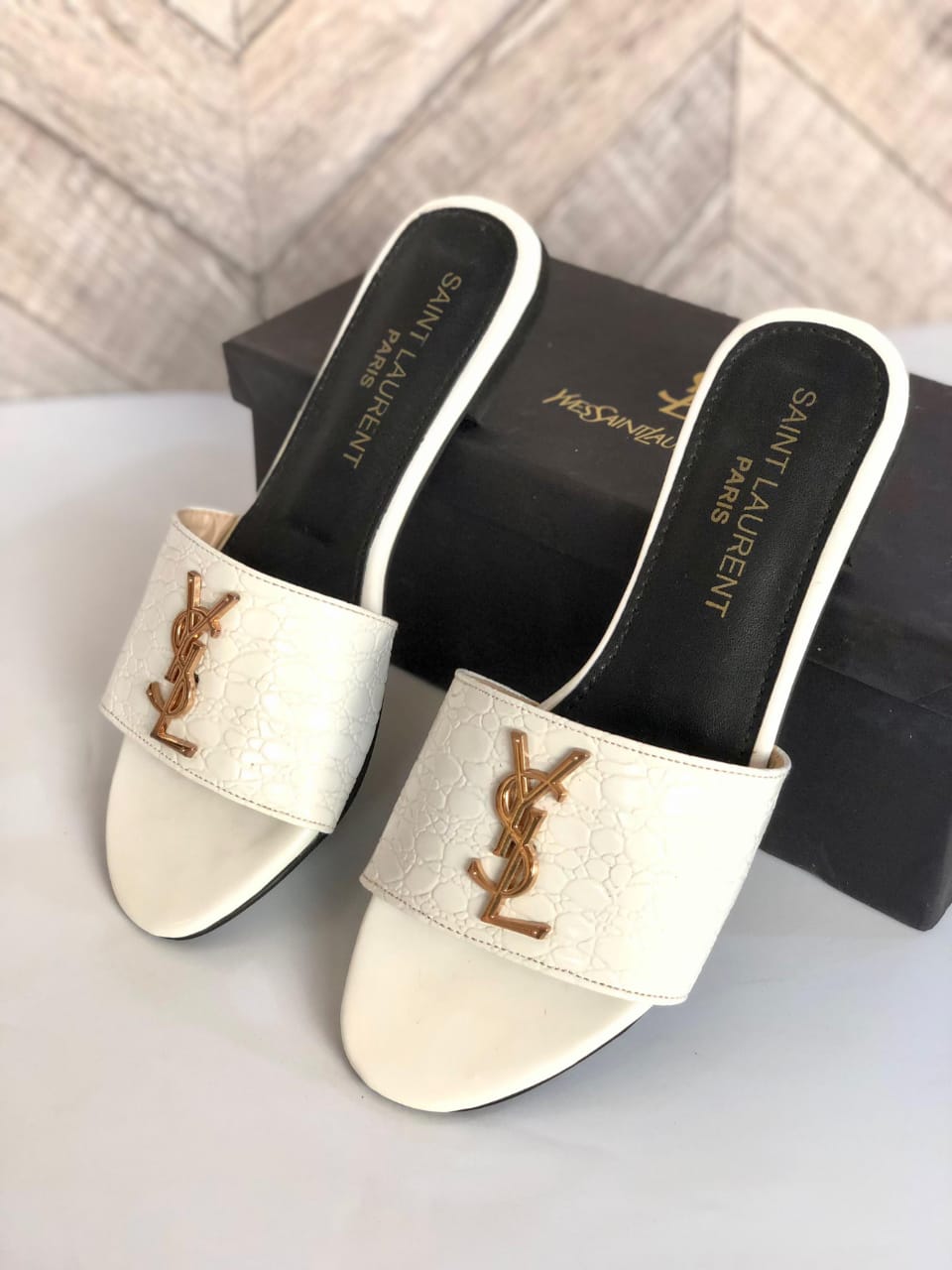 Luxe Croc Slides