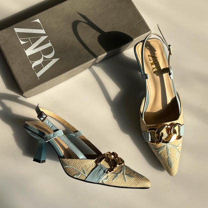 Floral Detail Slingbacks
